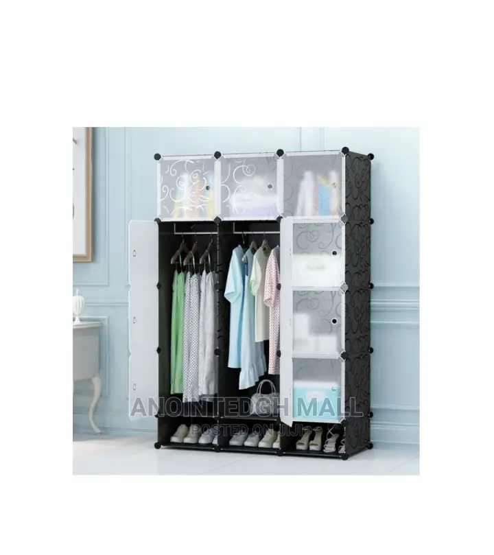 12 Cube Plastic Wardrobe + Shoe Rack