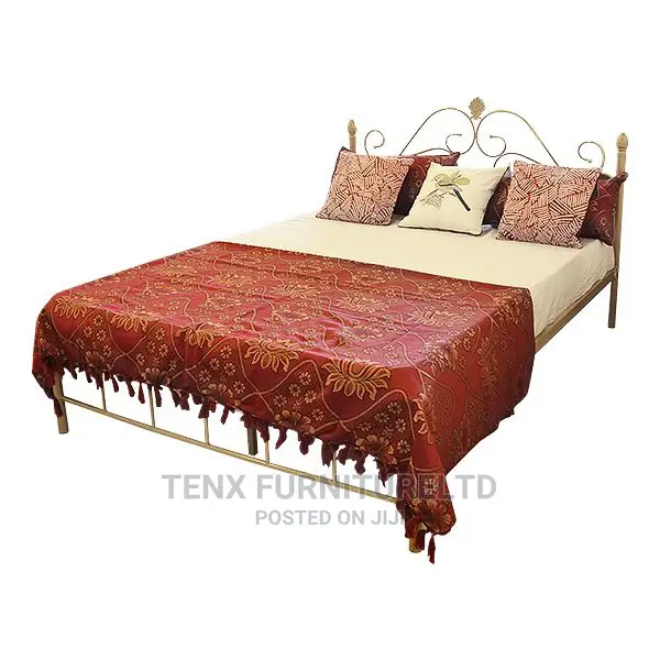 Bed Queen Size (Antique)Metal Gold