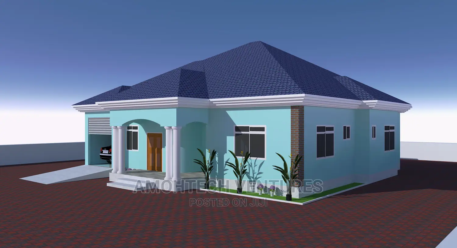 4 Bedroom Modern Building Plan 51 X 52 Feet