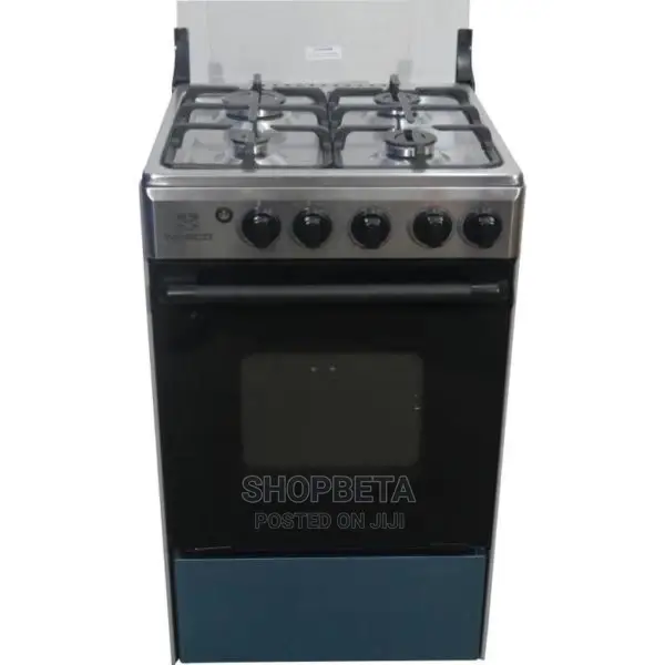 Nasco 4 Burner Gas Cooker With Grill, Silver