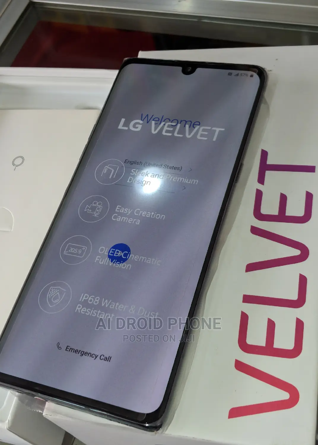New LG Velvet 128 GB Blue
