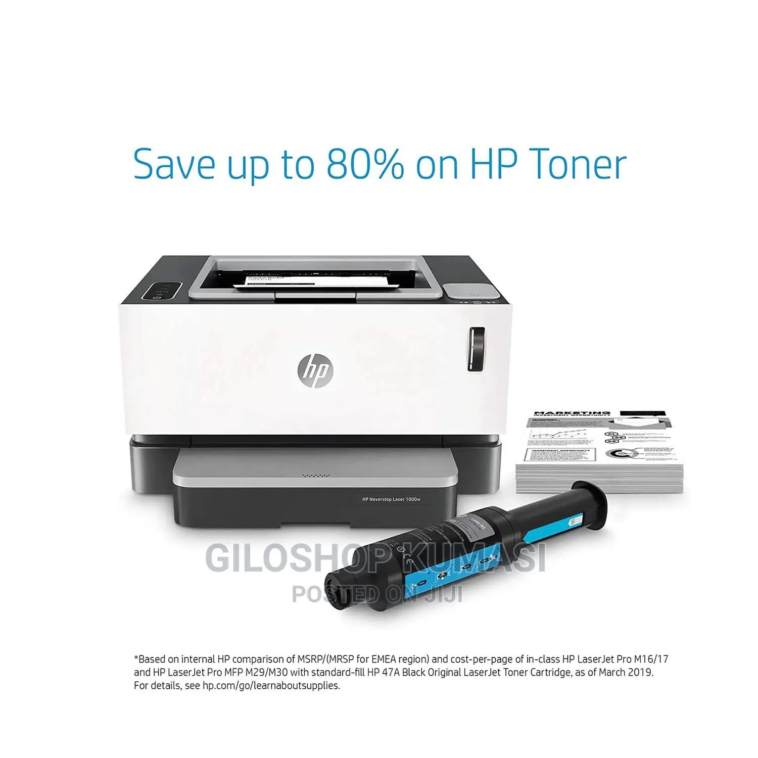Hp Neverstop 1000w Wifi Enabled Monochrome Laser Printer