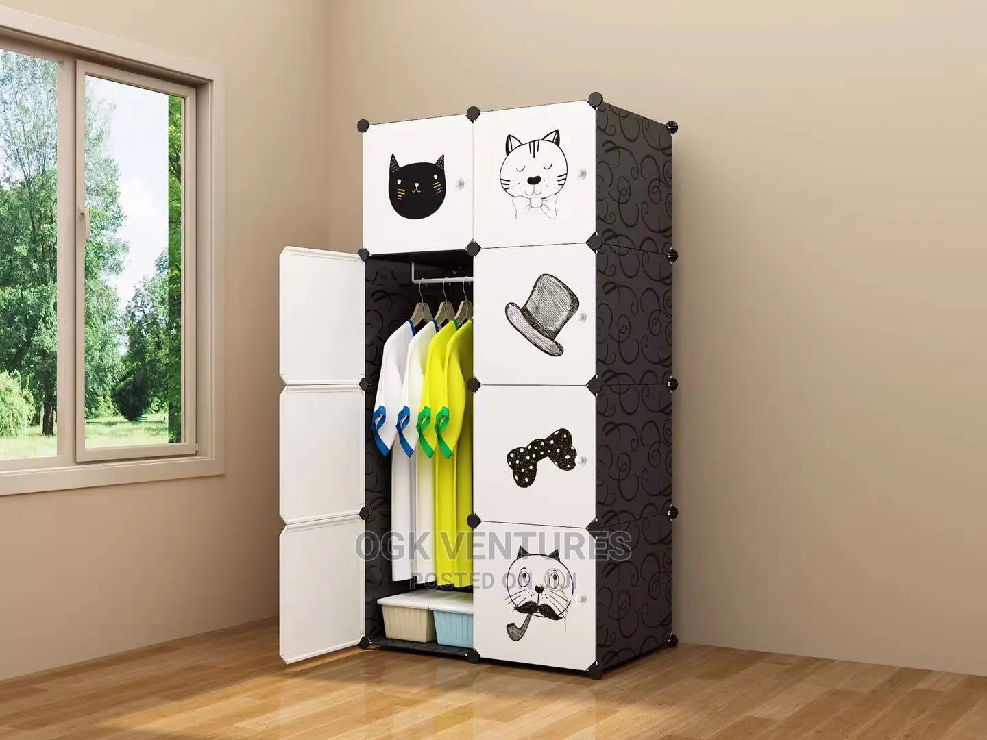 8 Cubes Kids Plastic Wardrobe