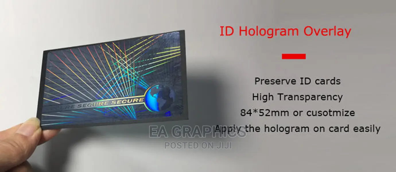 ID Card Transparent Hologram Overlay Stickers