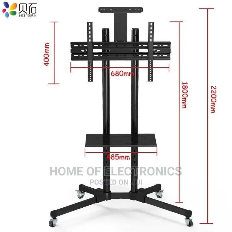 Buy 2022 Movable Mobile Tv Cart Stand With Wheels