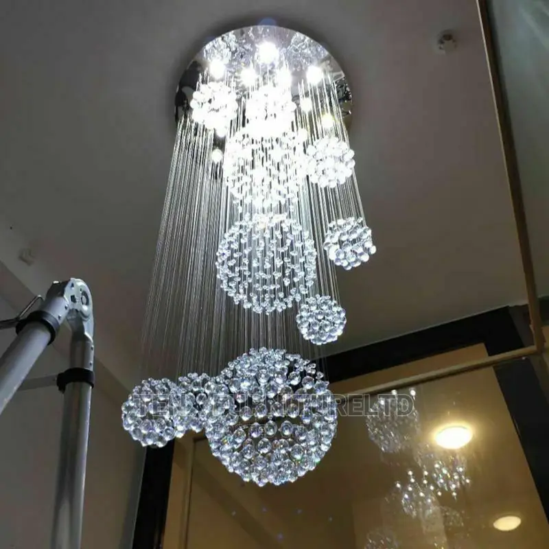 Modern Luxury Sprial Crystal Pendant