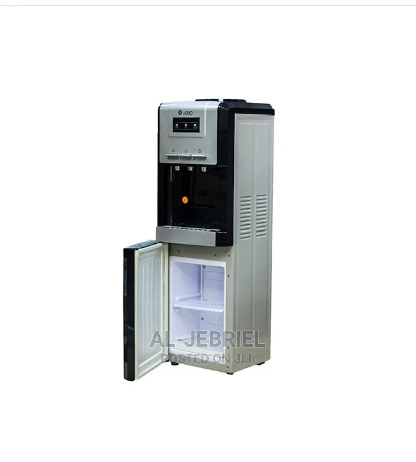 Water Dispenser With Fridge (Black and Ash)