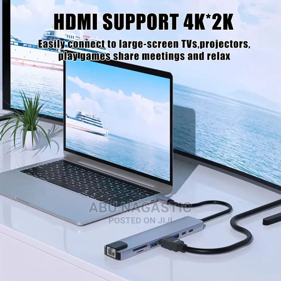 8 in 1 Type C Multiport Hub Adapter
