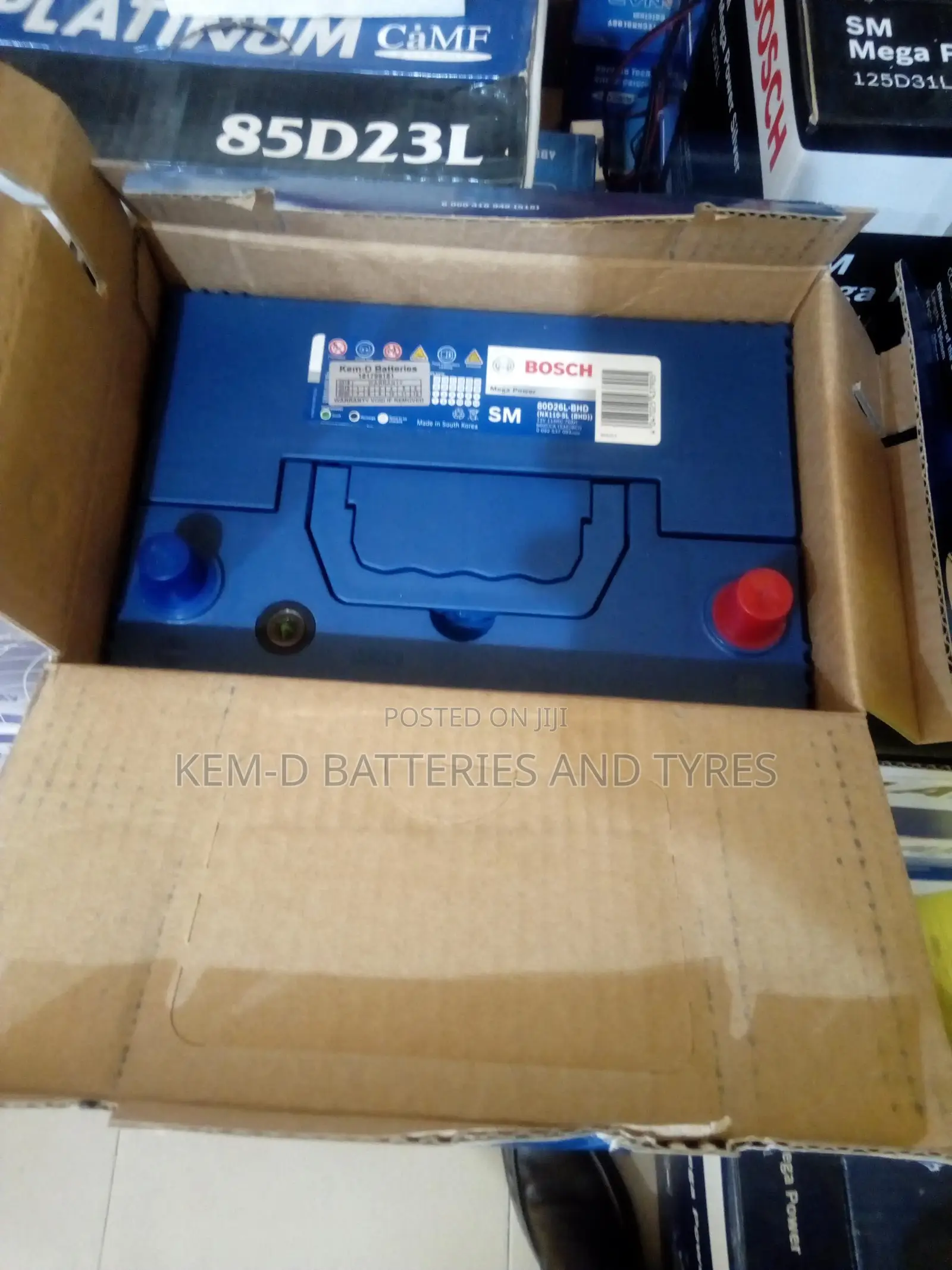 15 Plates Bosch Battery + Free Delivery