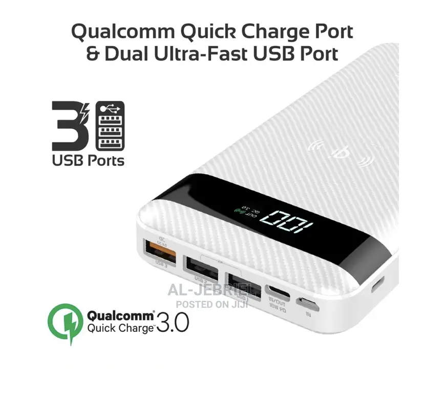 Promate Auratank-20 – 10W Qi Fast Wireless 20000mah