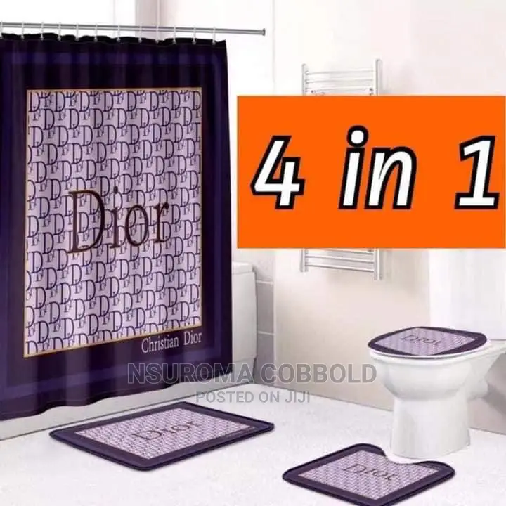 Curtains With Set of Bathroom Set