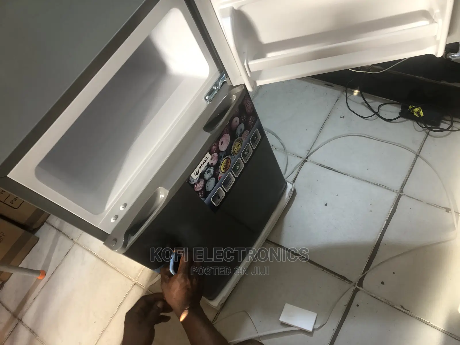 Top Small Freezer Pearl Table Top ( Gray Color )Double Door