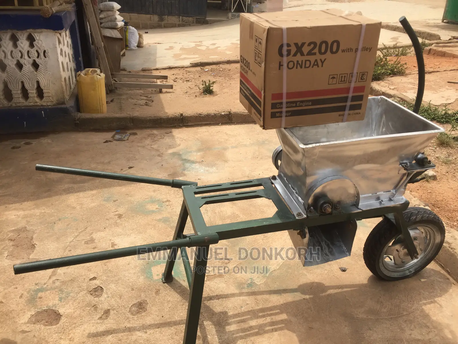 Cassava/ Coconut Grinder Wheelbarrow Design