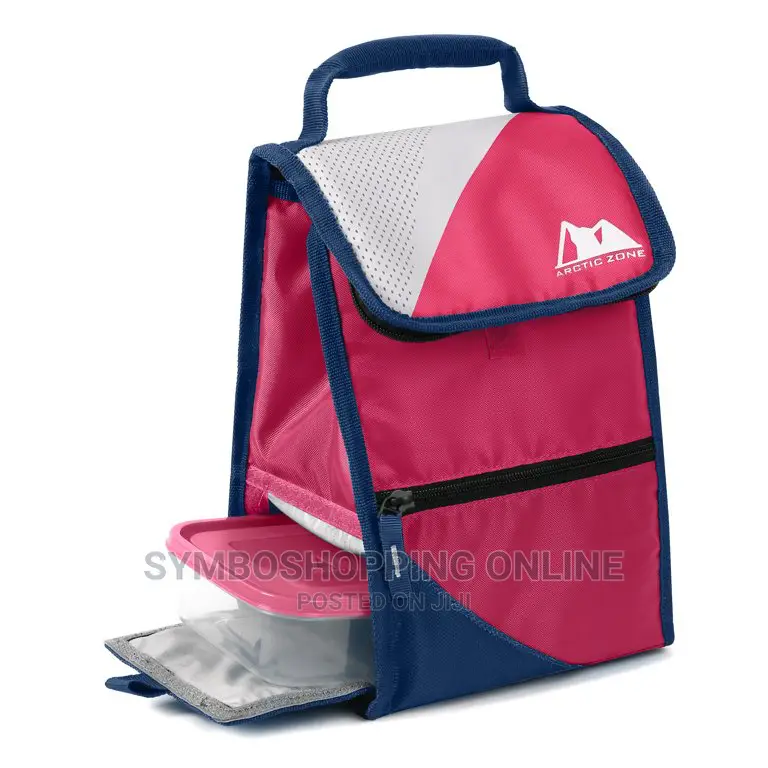 Arctic Zone Hi-Top Pink Power Pack Lunch Bag