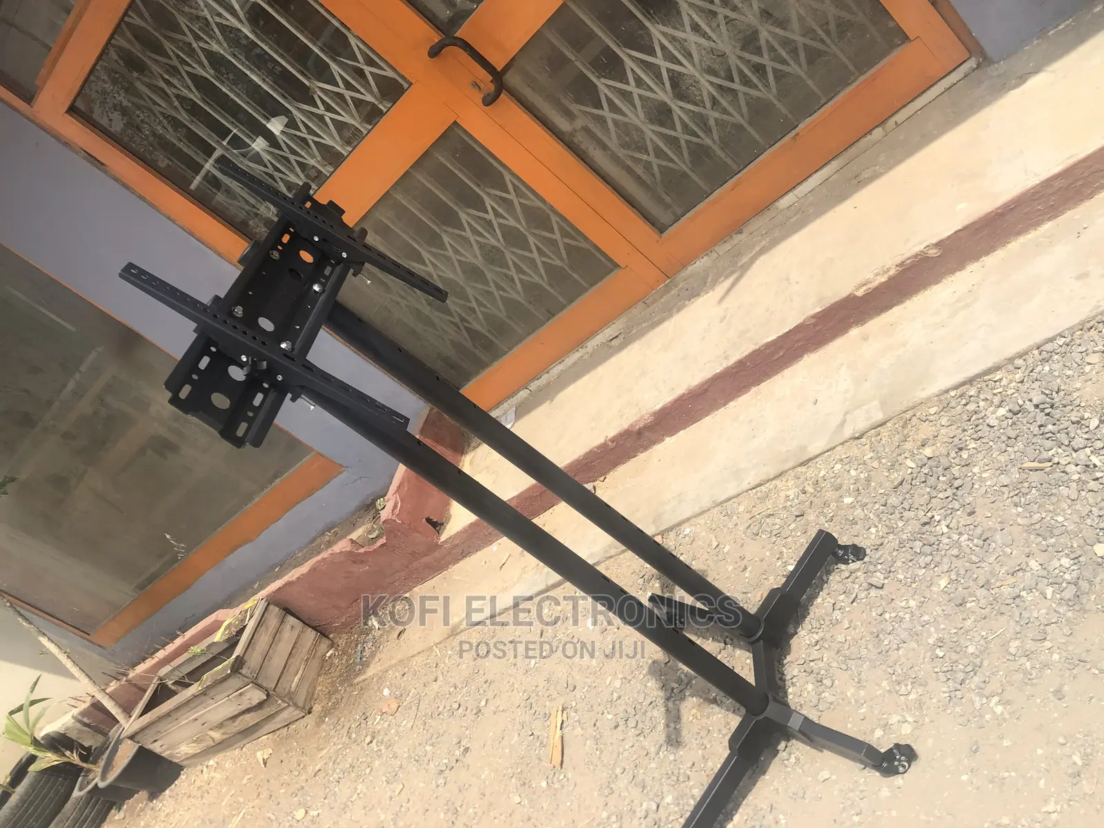 Adjustable Tray Mobile TV Cart Rolling TV Floor Stand