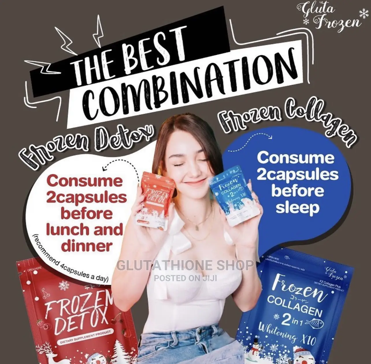 Frozen Plus Collagen Whitening Set Supplement