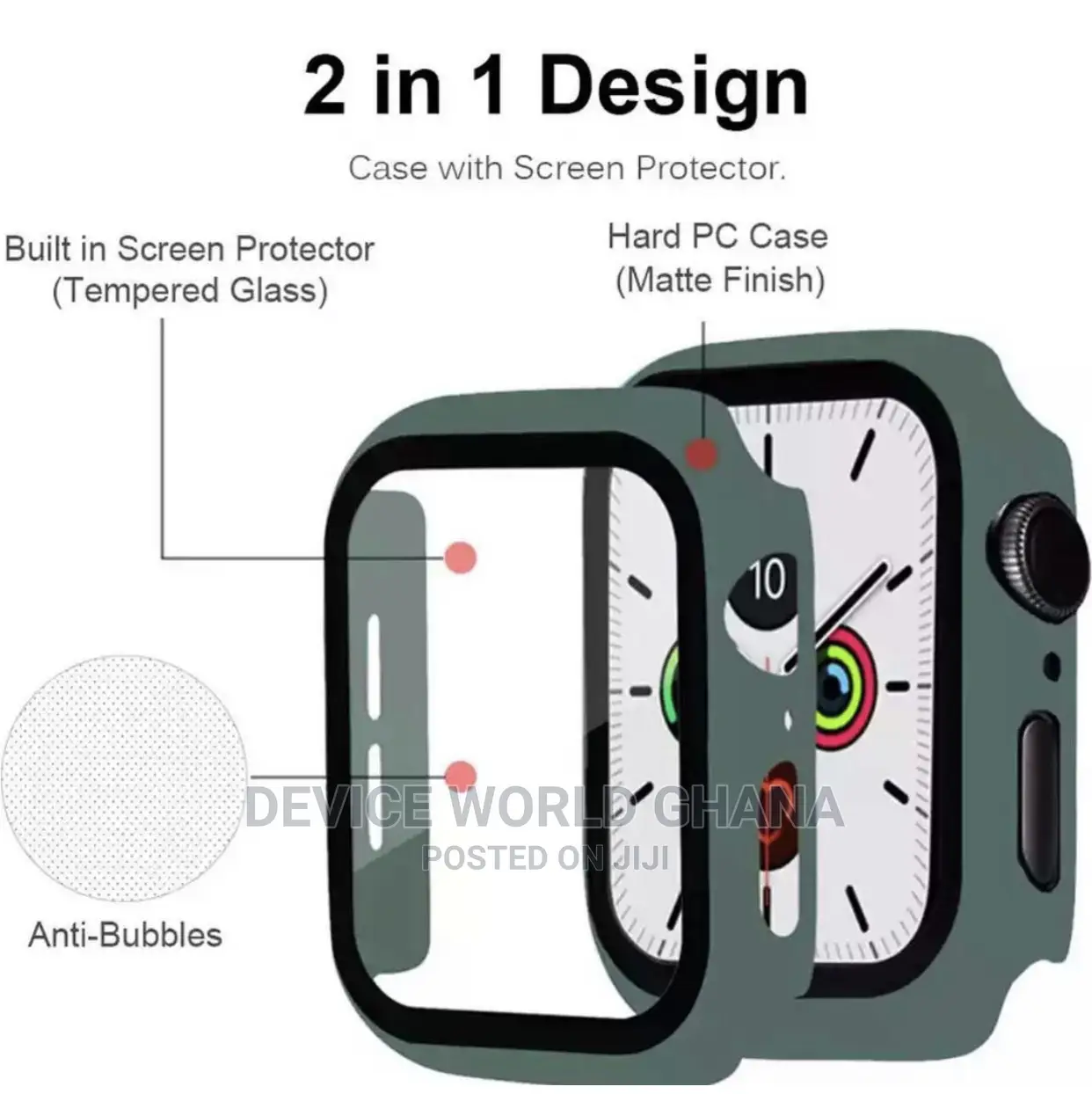 2in1 Case + Screen Protector 4 Apple Watch Series1-11