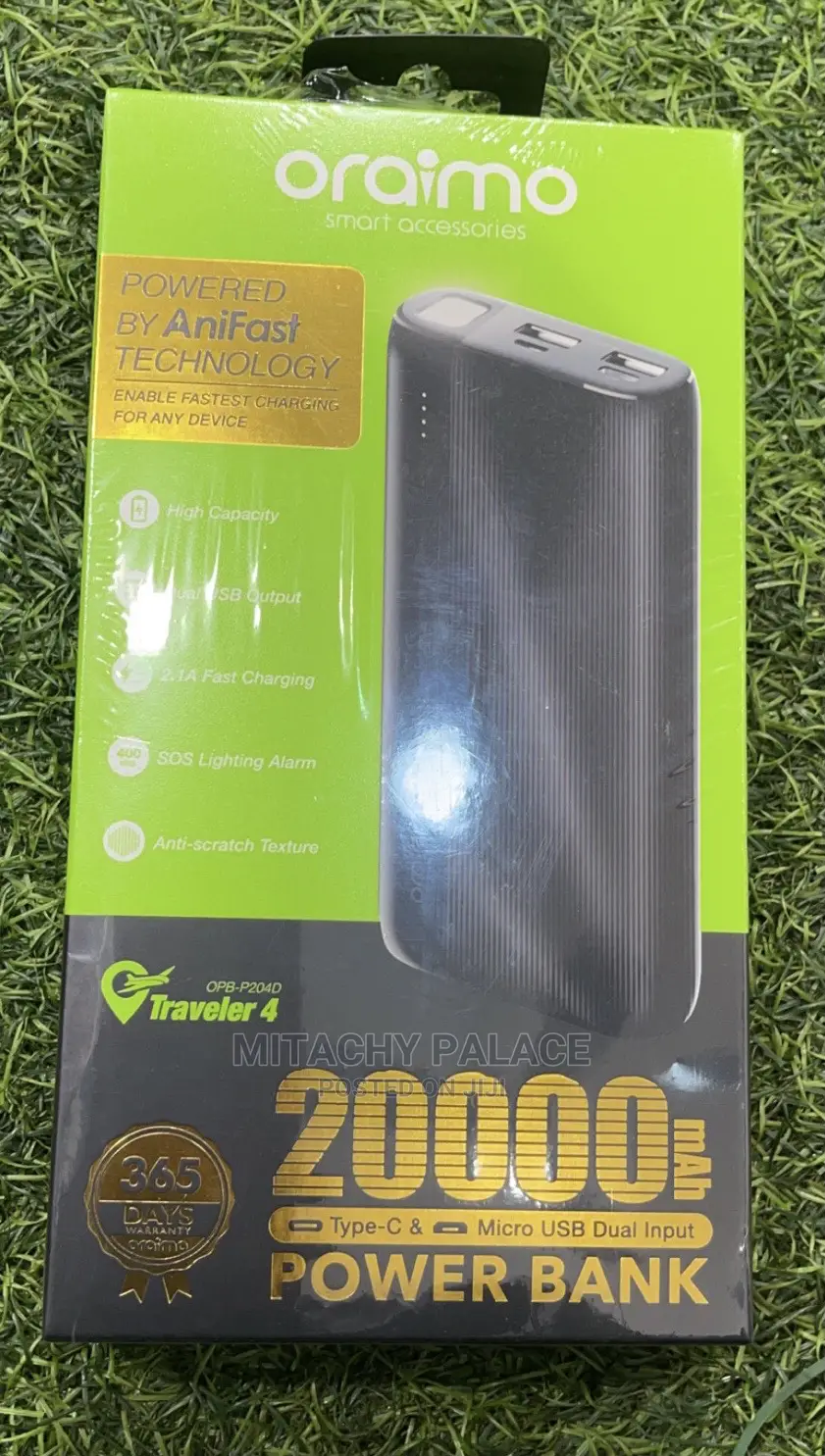 Oraimo 20000mah Type C Micro Usb Dual Input Powerbank