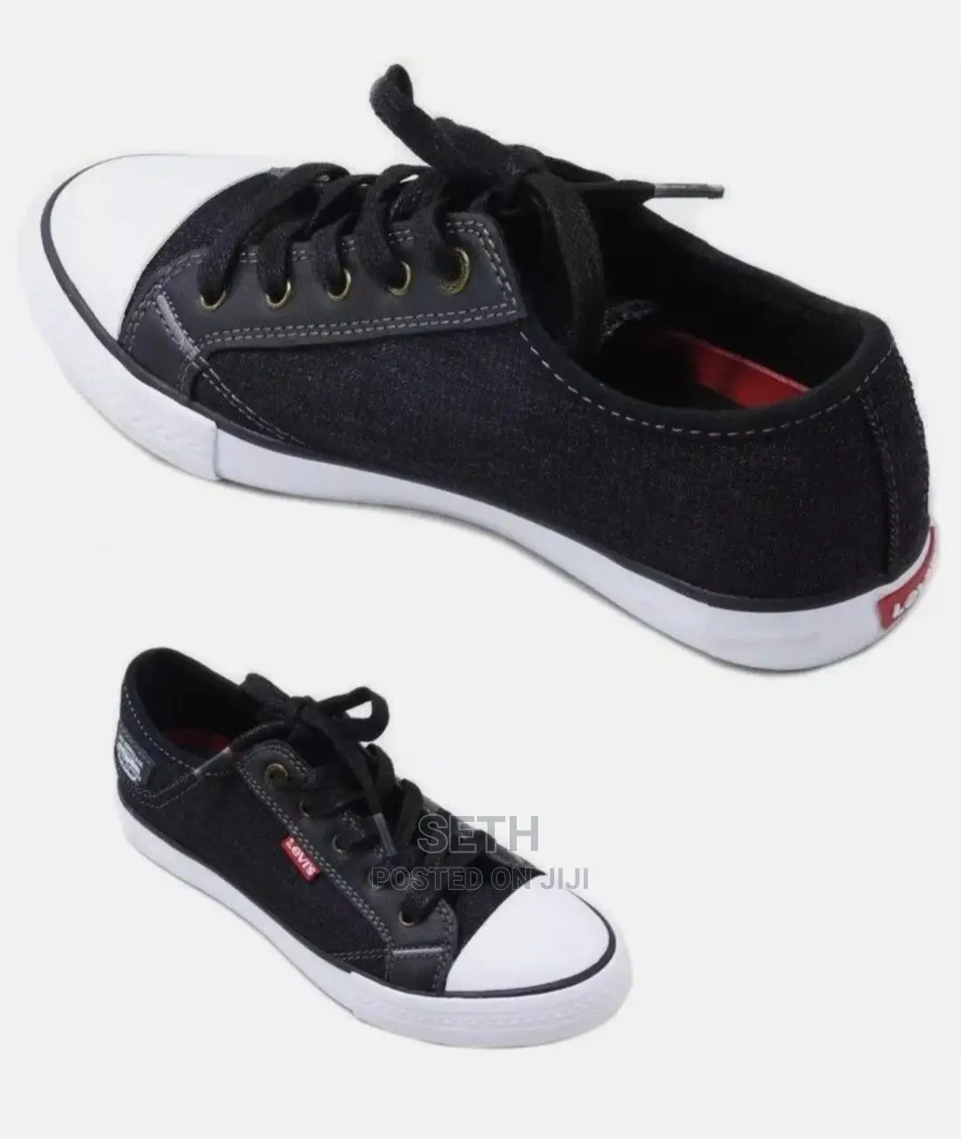 Levi's Shoes Kids Boys Black Denim Sneakers