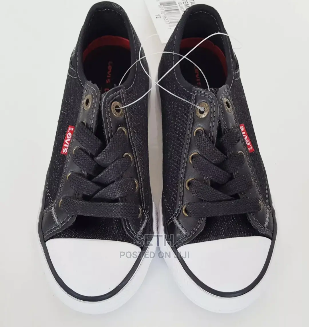 Levi's Shoes Kids Boys Black Denim Sneakers