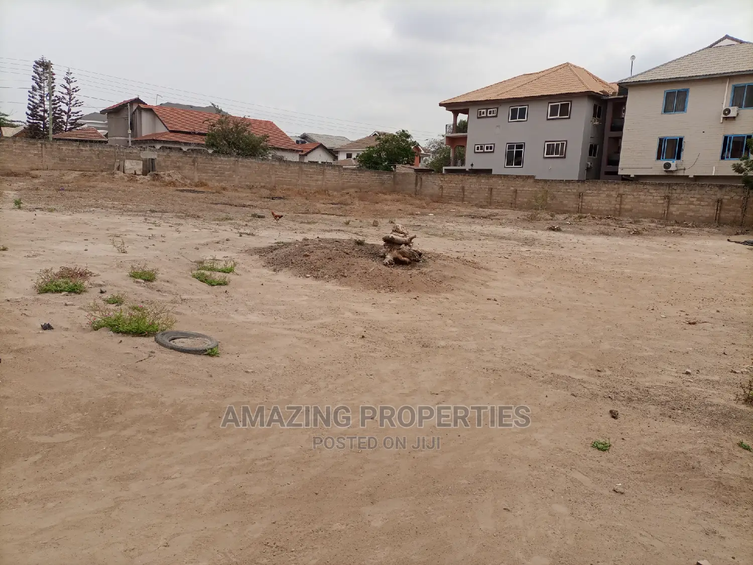5 Plots of Walled Land for Sale at Spintex, Manet