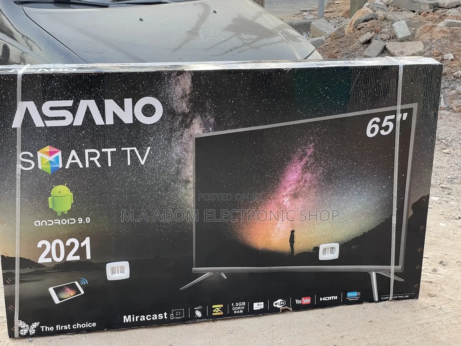 Very Durable Long Lasting Asano 65” UHD4K Smart Android Tv