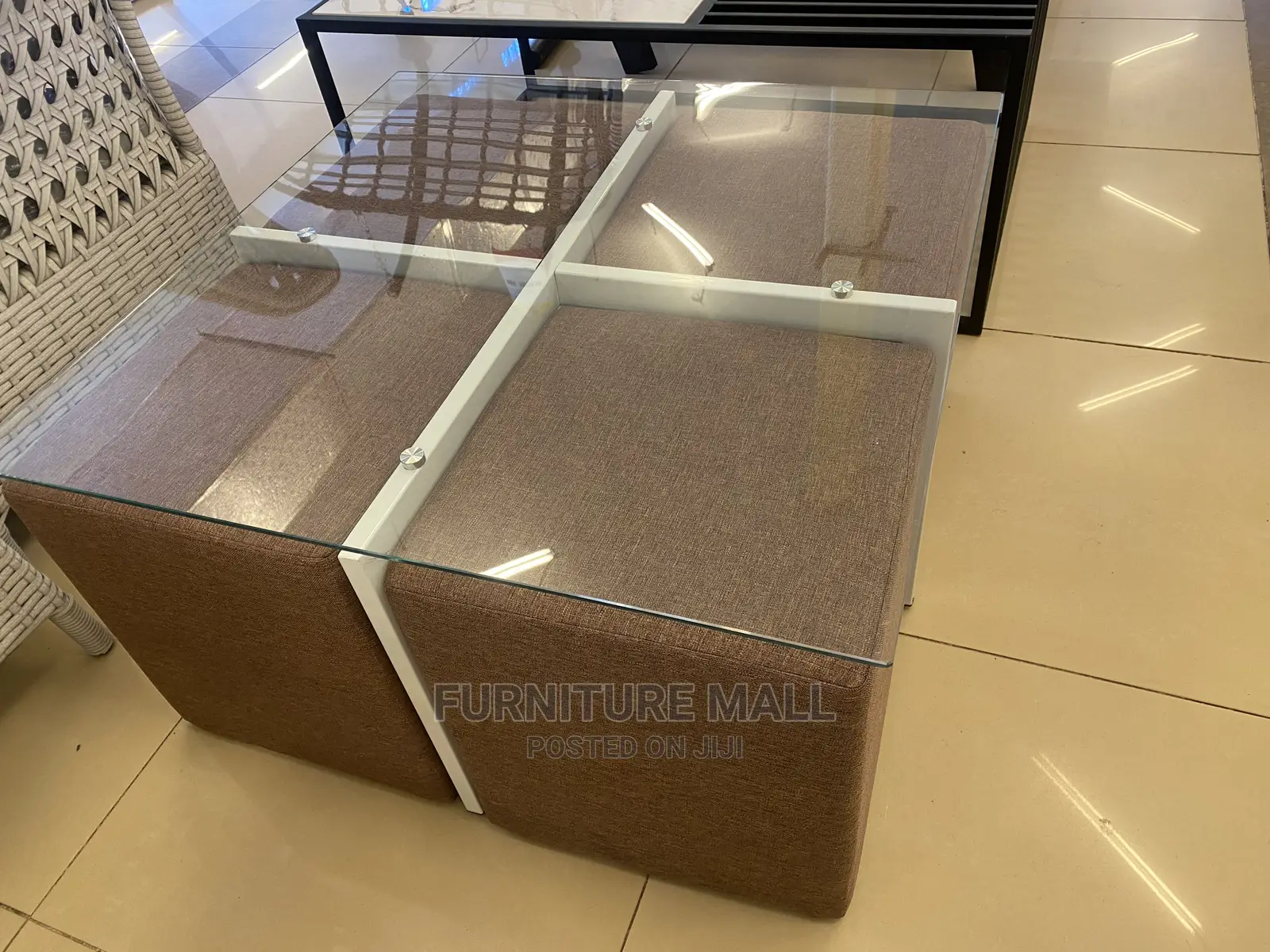 Cute Glass Dinning Table With 4 Chairs . Free Delivery