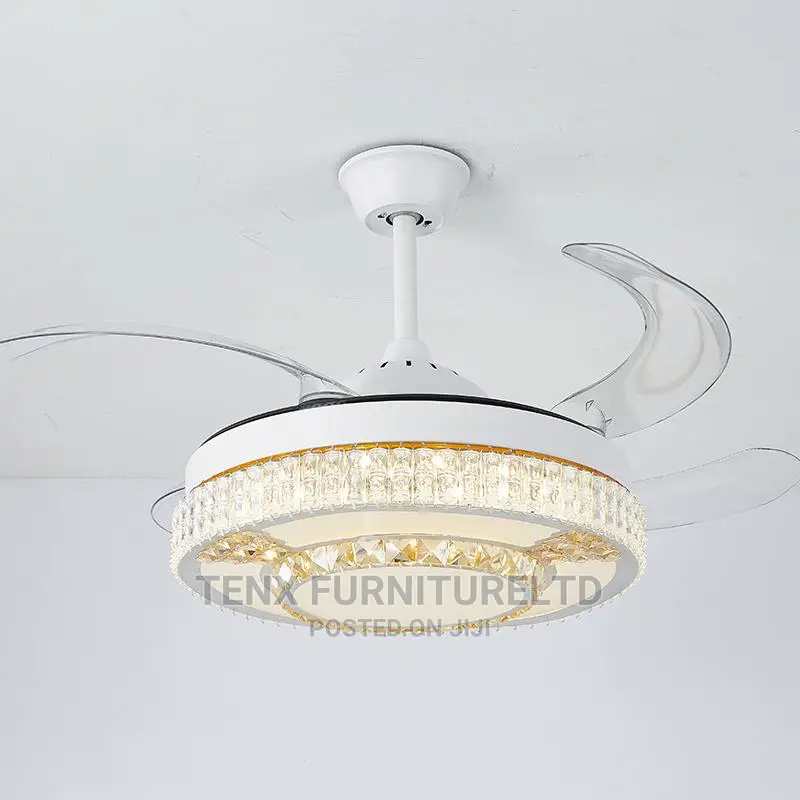 Ceiling Fan ( Chandelier Warm White Lights) Inside