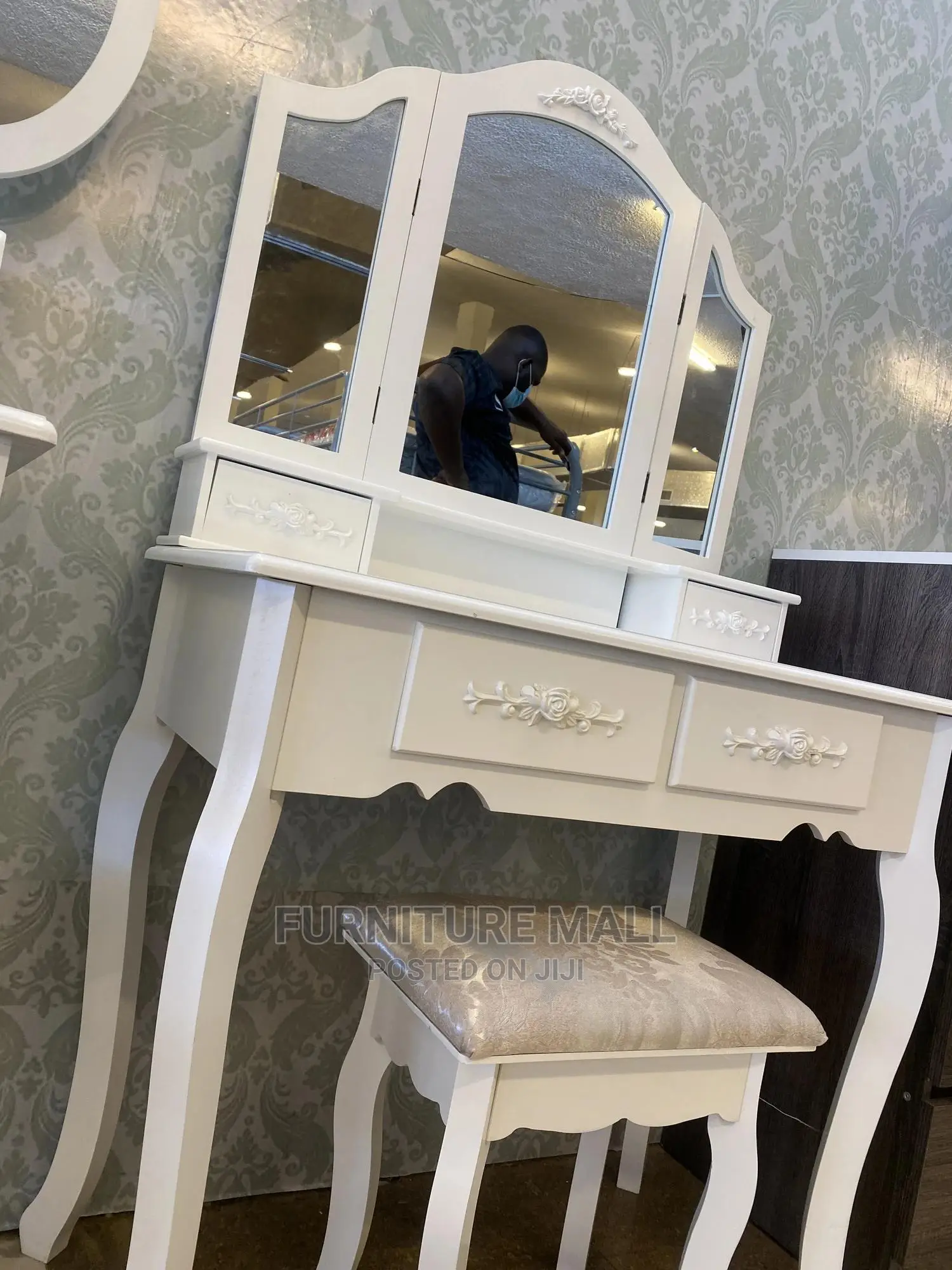 New White Dresser With Chairs . Free Delivery