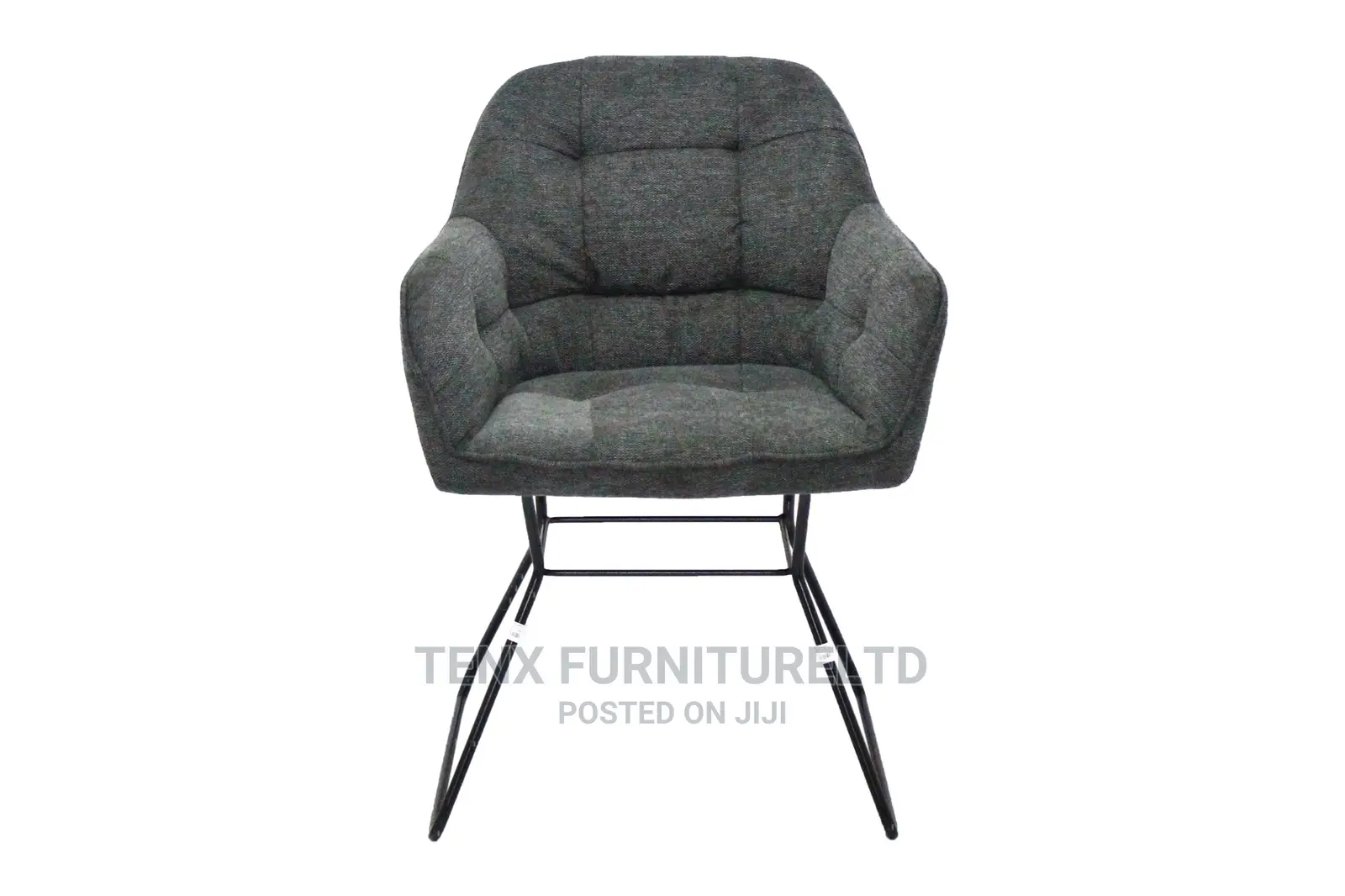 Club Fabric Chairwith Black Metal Leg