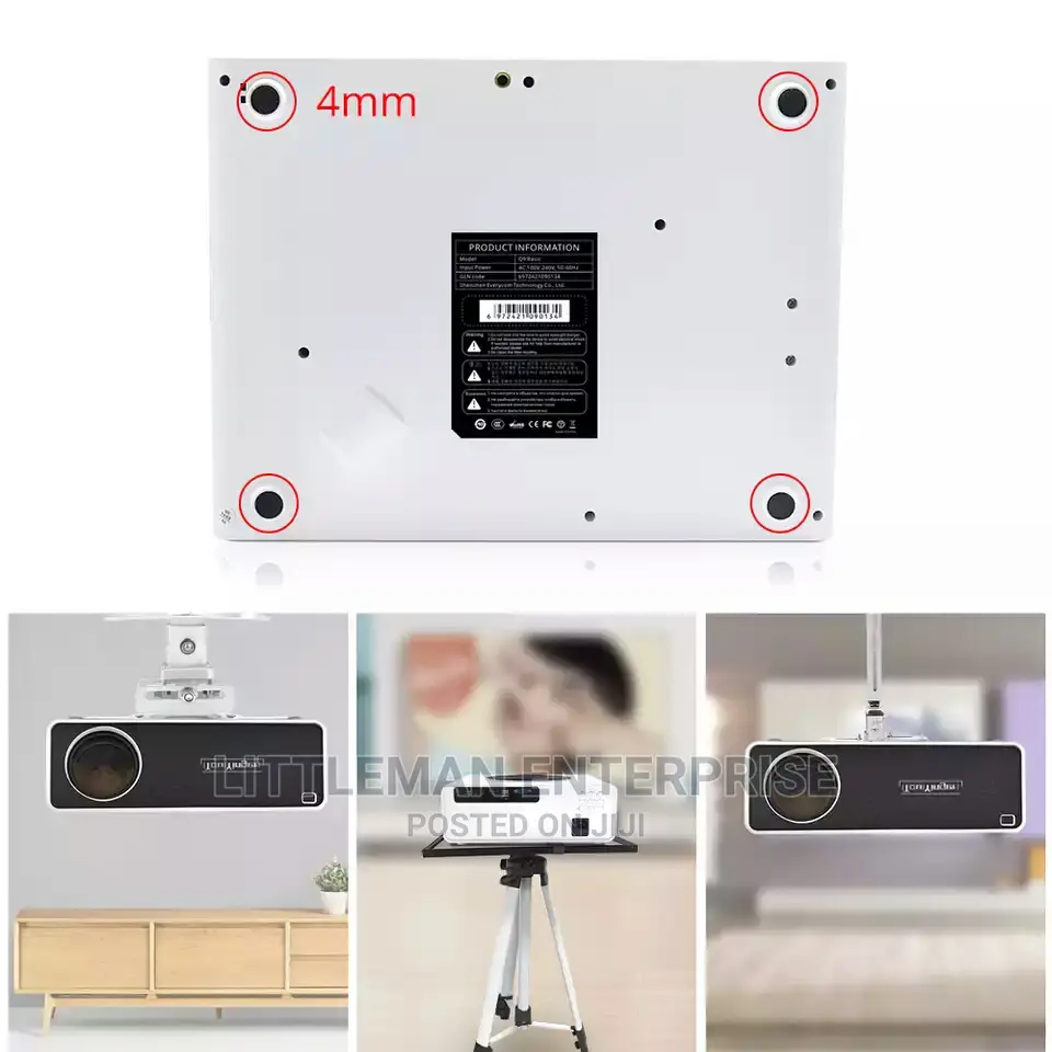 Evercom Q10 Powerful Outdoor Projector (9500lumens)