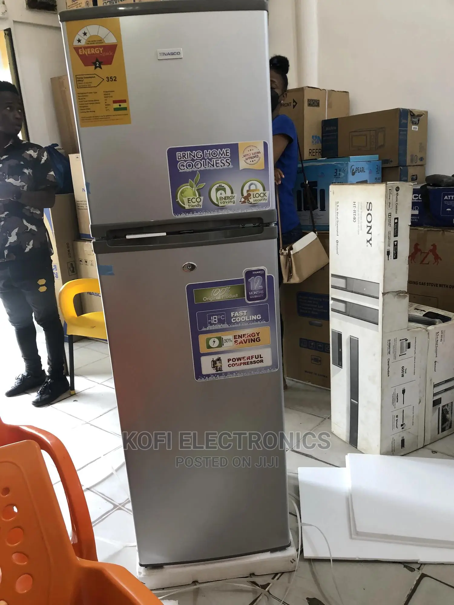 Powerful 166L Nasco NASF2-22 Double Door Top Mount Fridge