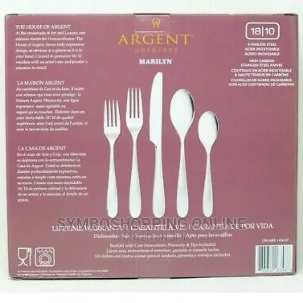 ARGENT, 20 Piece Flatware Set Stainless Steel Steel Knives