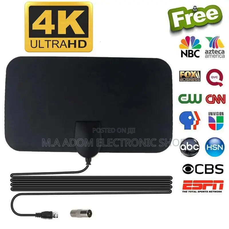 HDTV Indoor Antenna Works With Both Smart /Non TVS