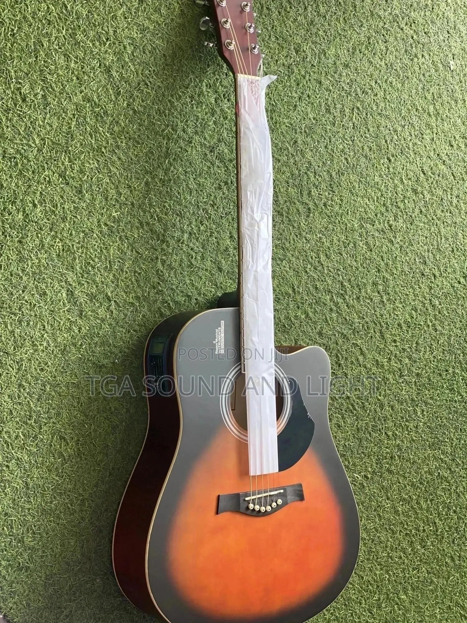 Rosen Semi-Acoustic Guitar With Bag, Strap, Capo and String