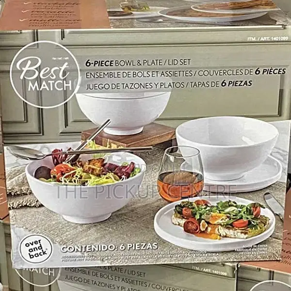 Over and Back 6-Piece Bowl and Lid/Plate
