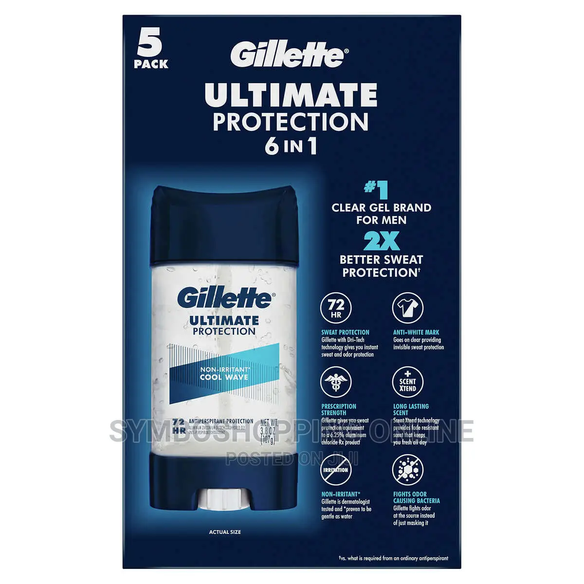 Gillette Ultimate Protection 6-in-1 Antiperspirant (85ghs Ea