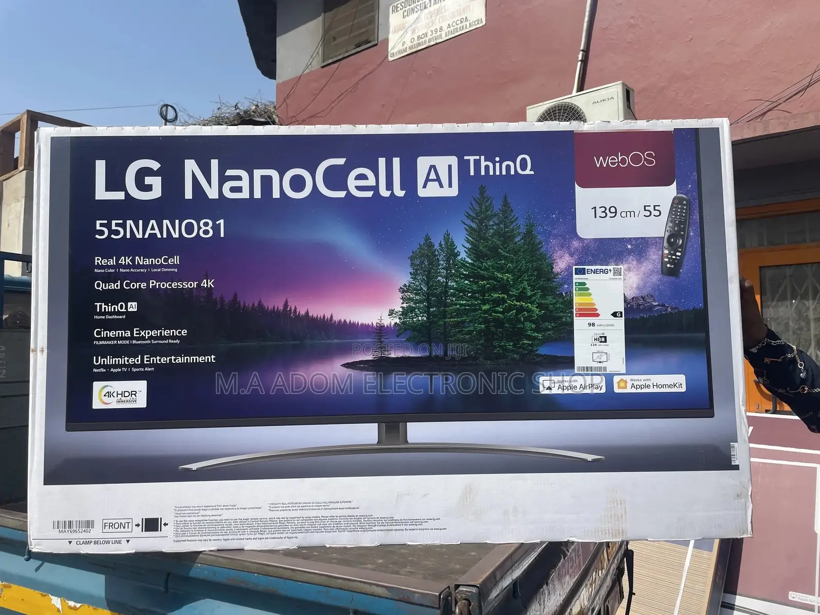 New Lg 55” UHD 4K Smart Quadcore Processor Real Nanocell Pic