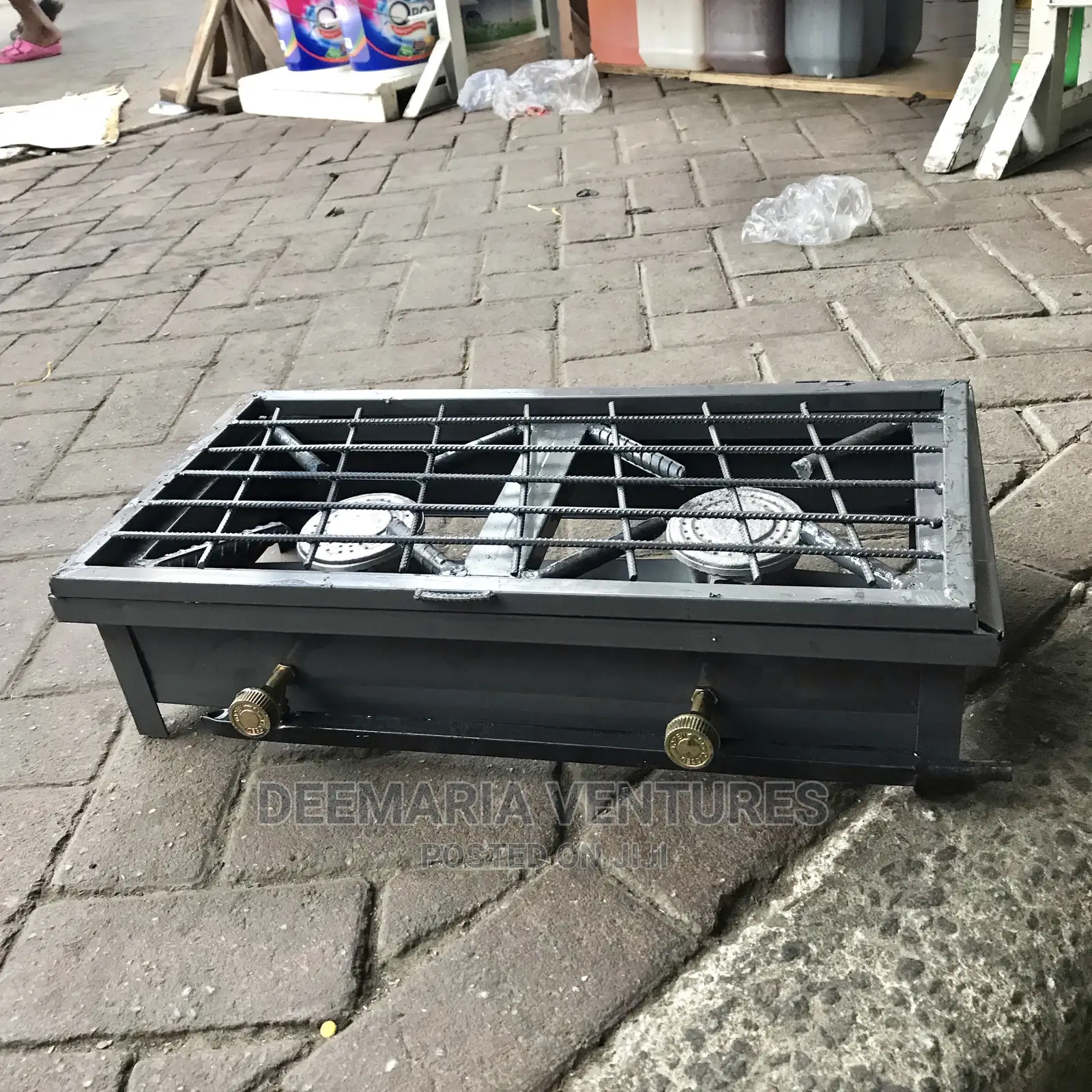 Domestic Local Double Gas Stove With Grill Cover for Sale