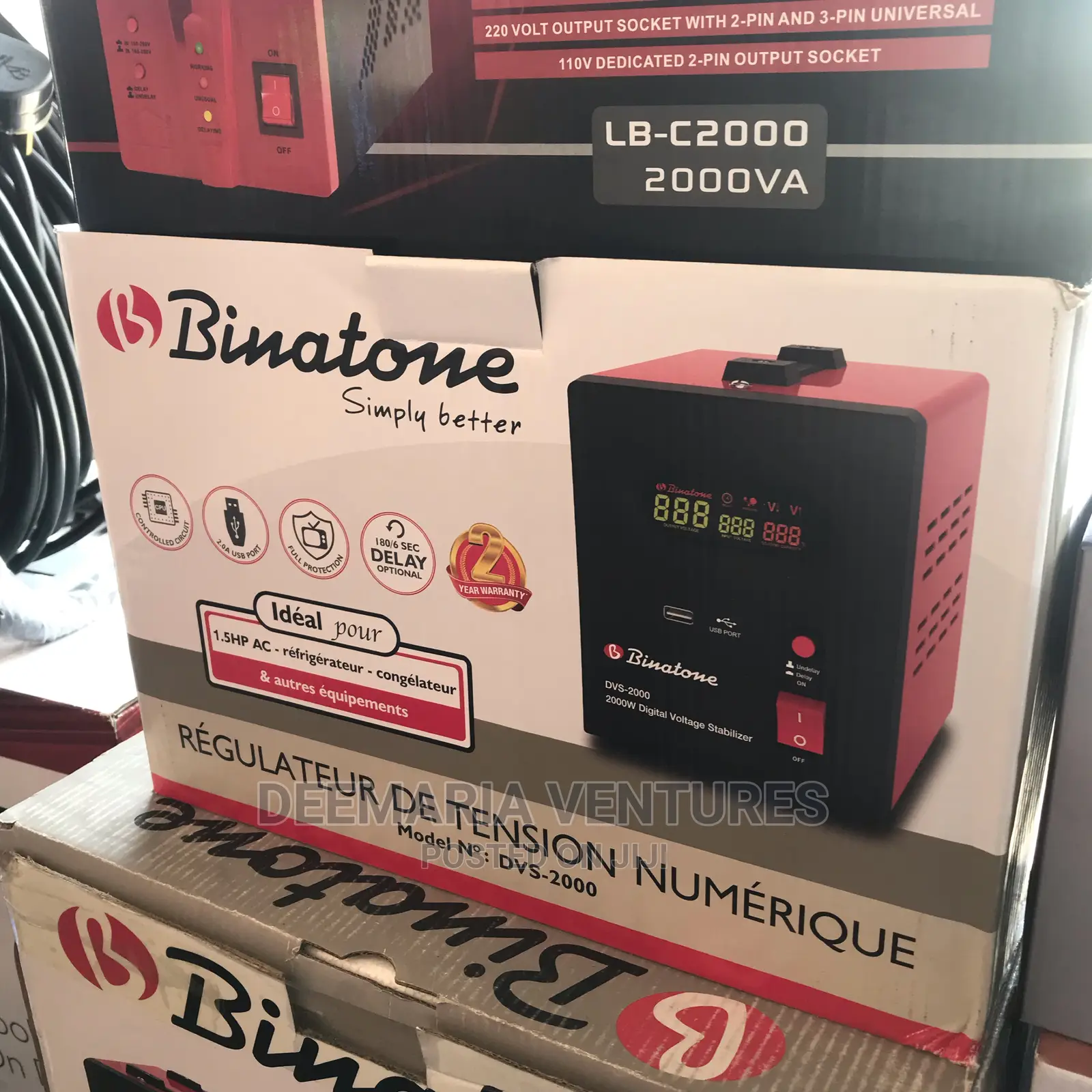 Binatone 2000w Digital Voltage Stabilizer DVS-2000