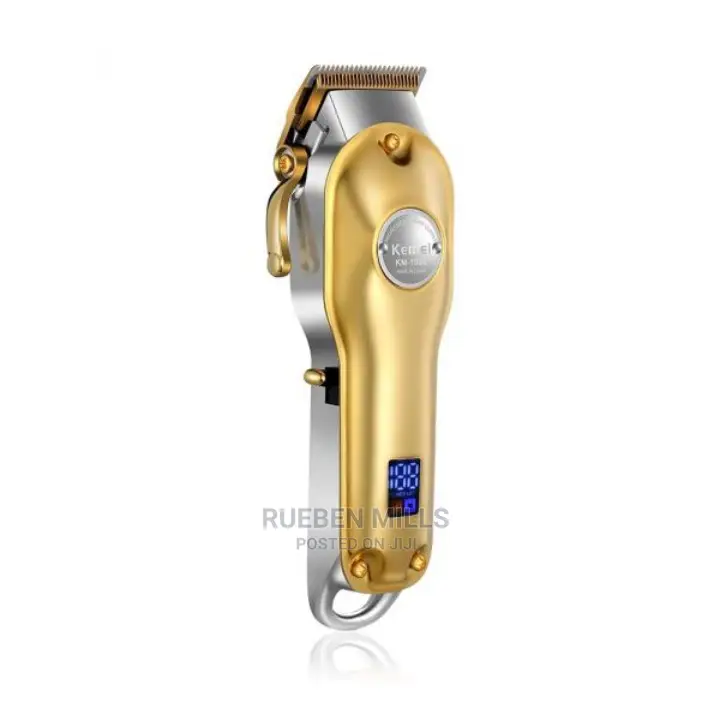 Strong Battery Gold All Metal Hair Clipper