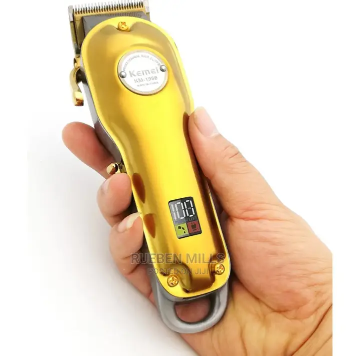 Strong Battery Gold All Metal Hair Clipper
