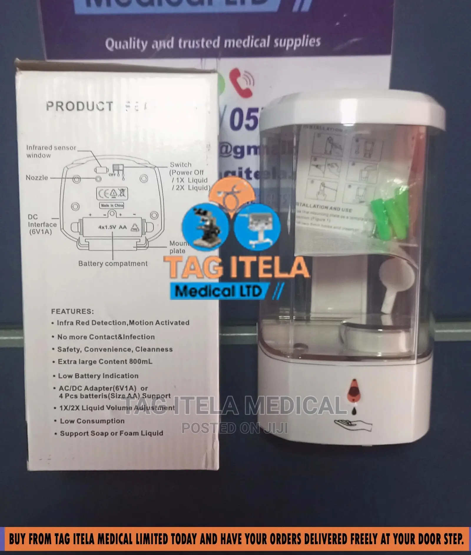 Soap Dispenser (Automatic 800L Wall Mounted)