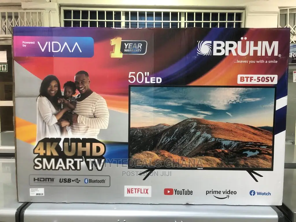 Bruhm 50" Smart Uhd 4k Led Tv Bluetooth|Voice Assistant 2025