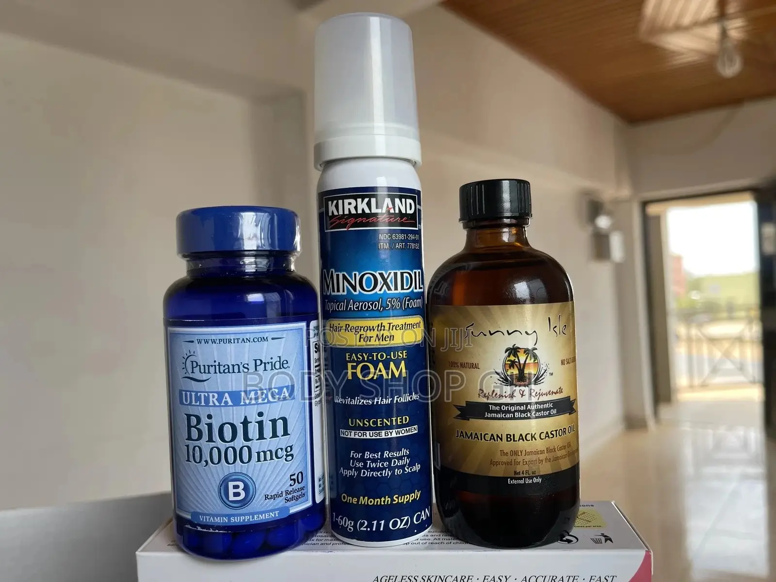 Kirkland Minoxidil Foam +Jbco +Ultra Mega Biotin Beard Combo