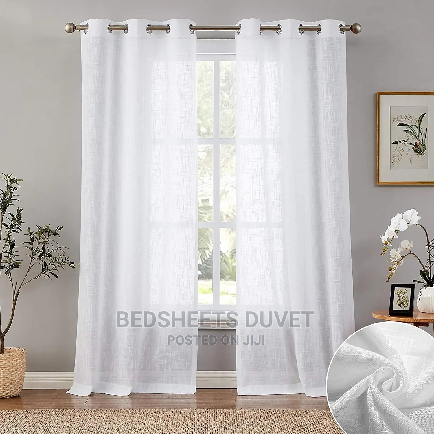 White Curtain Voil