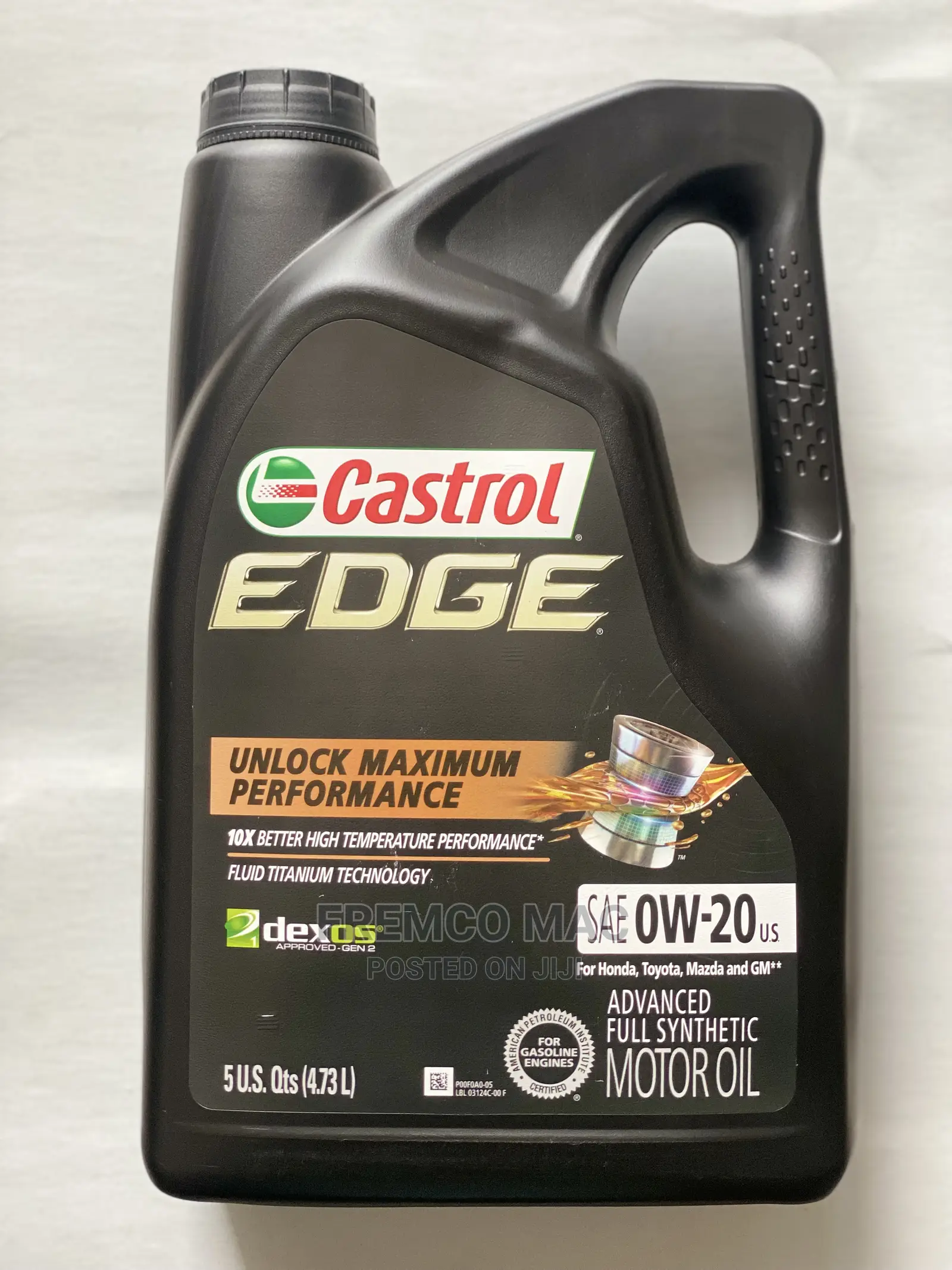 Castrol EDGE Advanced Full Synthetic Oil (0w-20)
