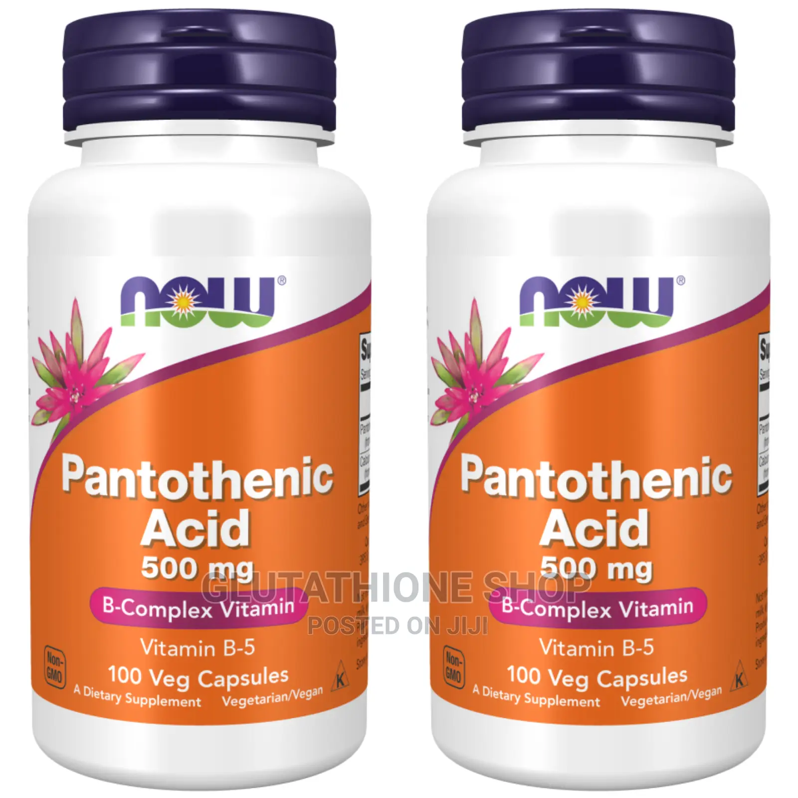 Pantothenic Acid 500 Mg Veg Capsules