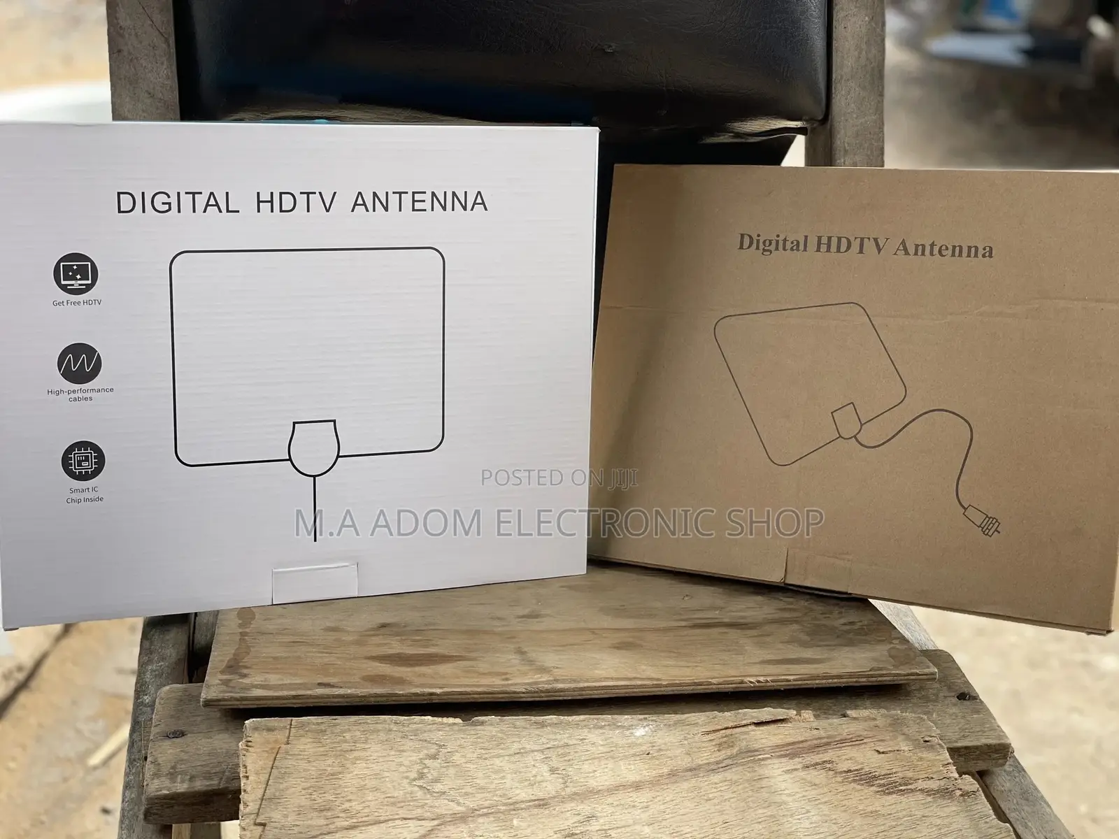 Modern Free to Air Indoor Digital Antenna With a Booster