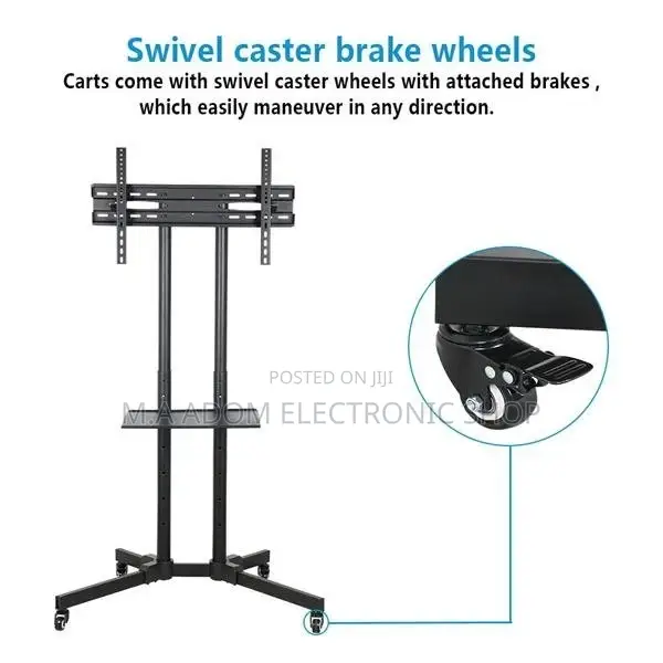 Rolling Mobile Tv Stand With Wheels 32”70”